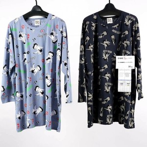 T 恤/上衣 图案 贝蒂 长袖 宽松T-Shirt 男女兼用 长T恤