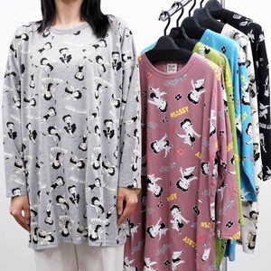T 恤/上衣 图案 贝蒂 长袖 宽松T-Shirt 男女兼用 长T恤