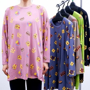 T 恤/上衣 图案 长袖 宽松T-Shirt 男女兼用 长T恤