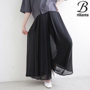 シフォンレイヤード  アシンメトリープリーツ  ワイドパンツ 2025新作aw　BRILLANTE東京（200133）