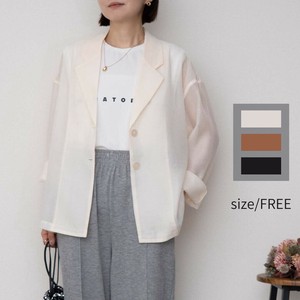 预购 夹克 新商品 长袖 透明纱 薄纱 定制夹克