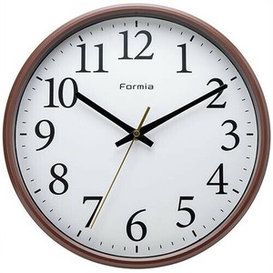 保土ヶ谷電子販売　FORMIA(フォルミア)　掛時計　連続秒針　ブラウン　HWC-015W-BR