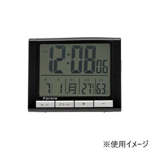 保土ヶ谷電子販売　FORMIA(フォルミア)　見やすいデジタル目覚まし時計　ブラック　HT-017BK