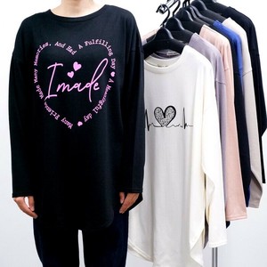 T-shirt Big Tee Long T-shirt Printed Cut-and-sew
