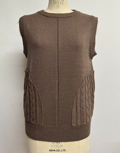 【25AW】ポケット付き 非ウール ニットベスト