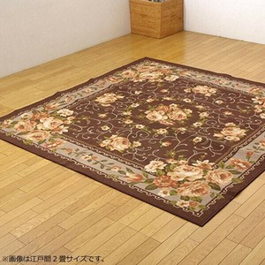 ナイロンカーペット 『撥水キャンベル』 ブラウン 江戸間4.5畳(約261×261cm) 5418949