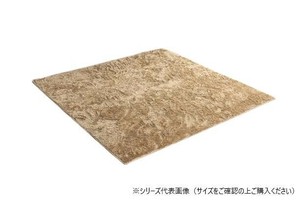 ラグ 制菌加工 約2畳 約185×185cm ホットカーペット対応 ベージュ 3985129
