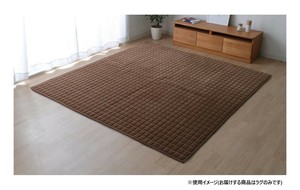 ラグ 正方形 無地 185×185cm ブラウン 1380000000480