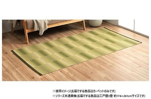 日本製 洗えるカーペット  グリーン 江戸間3畳 約174×261cm 1090580121002