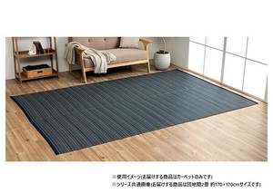 日本製 洗えるい草調カーペット ネイビー 団地間2畳 約170×170cm 1090031190202