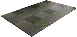 い草ラグ 市松柄 「DXピーア」 江戸間6畳 約261×352cm グレー 1030340130602