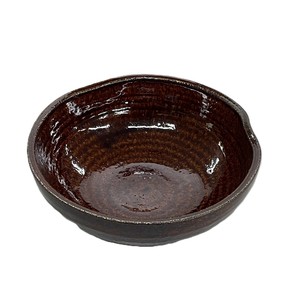 【信楽焼】飴釉 たわみ小鉢(日本製)
