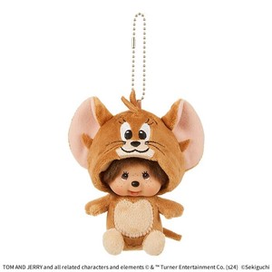 ◆即納◆トムとジェリー×モンチッチ ジェリーモンチッチ 顔でかSSキーチェーン　ぬいぐるみ