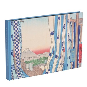 ナカバヤシ　100年台紙アルバム/ブック式/A5/広重浅縹　A-A5H-150-3