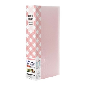 ナカバヤシ　フォトホルダー288　ポケットアルバム　チェック　ピンク　PHE1288A-P