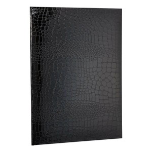 ナカバヤシ　証書ファイルA4/紙製クロコダイルツヤ/ブラック　FSPT-A4C-D