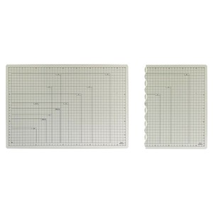 ナカバヤシ　折りたたみカッターマット両面粘土板A3/グレー　CTMO-A3W-N