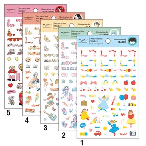 【NEW】【推し活にオススメ！】myfa デコレーションシール クリエイターコラボ　1組5枚セット　マステ