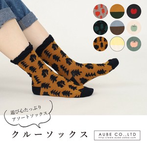 かわいい　クルー丈ソックス　靴下　柄アソート