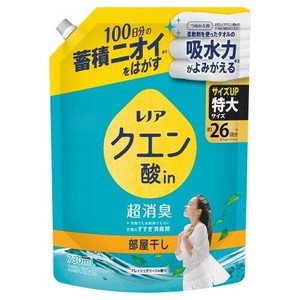 レノアクエン酸in超消臭　部屋干し　フレッシュグリーンの香り　つめかえ用特大サイズ 730ml