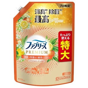 ファブリーズW除菌＋消臭プレミアム　シトラス＆ガーデンの香り　つめかえ特大サイズ 610ml