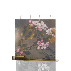 スタンド付キャンドル　無香料　ヘデ -ハチドリとリンゴの花 Q24D12 ギフト/雑貨/インテリア
