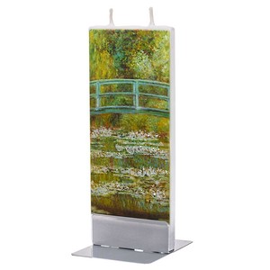 スタンド付キャンドル　無香料　クロード・モネ - 日本の歩道橋　18K030 ギフト/雑貨/インテリア