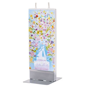 スタンド付キャンドル　無香料　ウェディングケーキの上の花嫁と新郎　D20004 ギフト/雑貨/インテリア