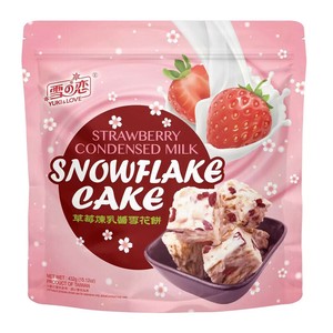 雪の恋 イチゴ & 練乳 432g サクサク食感とムニュムニュ食感 台湾お菓子