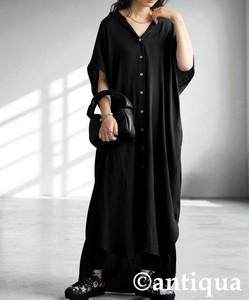 [antiqua] Casual Dress Shirt One-Piece Ladies fashion