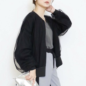 チュールドッキング長袖ジッパーブルゾンchouchou（シュシュ）2025新作秋冬AW