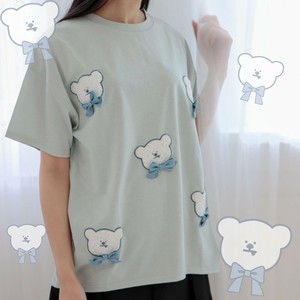 Nanuk いっぱい蝶ネクタイ リボンTシャツ  くま 刺繍