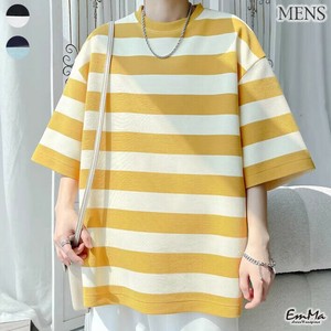 【メンズ】 カラーボーダーTシャツ 半袖 ドロップショルダー  ONA3052【2025新作】