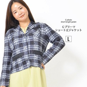 夹克 百褶/褶裥 花呢 新商品 2025年 L尺寸 休闲