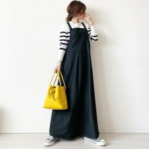 ワンピース 長袖 ラウンドネック  無地  ゆったり  快適 レディースファッション PBQ156