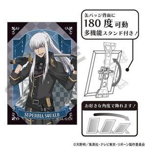 ■2025AW　先行予約■　家庭教師ヒットマンREBORN！　アート缶バッジ　S・スクアーロ/チェス