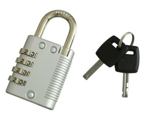 創造工房　鍵付4段文字合せ錠40mm　キー2本付き　G-227