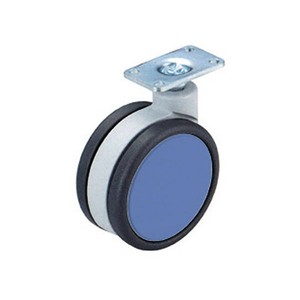26326 フレスコキャスター75mm プレート・ストップ無 ブルー 0026326