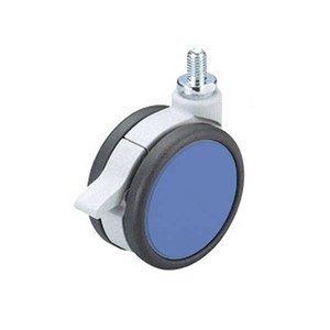 26317 フレスコキャスター75mm M10ボルト・ストップ付 ブルー 0026317