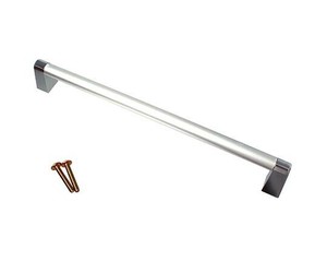 アイワ　AP-437C　パイプハンドル角座　210mm　シルバー　1個入　113440