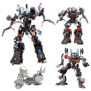 【東洋石創】メタルフィギュア ロボット&バイク オブジェ
