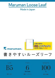 【オリジナル商品】B5インデックス付リーフ6mm100枚