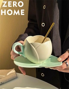 コーヒーカップ皿 花カップ 高顔 精致 フレンチ午後ティーカップ