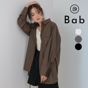 【予約販売】ロングシャツブラウス◇レイヤードにも使える万能綿シャツ【9月30日頃出荷予定】2025秋冬新作