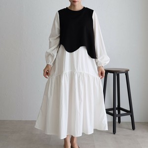 2025年新商品 洋装/连衣裙 层叠造型 发圈 长款洋装/连衣裙