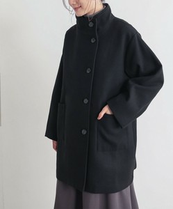 大衣 女士 立领 长袖 大衣 中等长度 秋冬