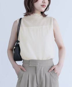 シアー切り替えハイネックタンクトップ トップス タンクトップ レディース メロー 大きいサイズ SS