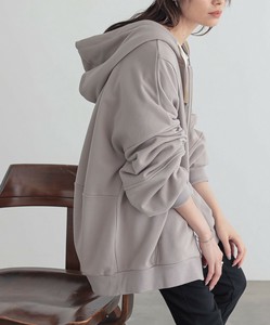 2025新作 裏毛ランタンスリーブコクーンパーカー レディース トップス フーディー 長袖 大きいサイズ SS AW