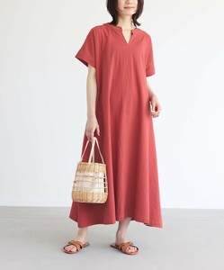 スキッパーデザインフレアワンピース レディース 長袖 ロング マキシ 大きいサイズ SS