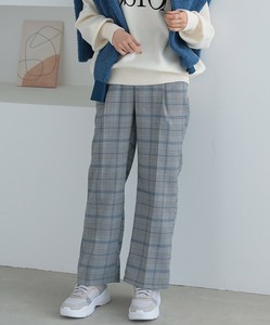ストレートチェックパンツ レディース ロングパンツ センターライン 大きいサイズ SS AW